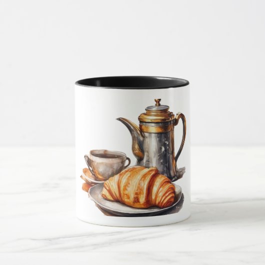 koffie en croissant Mok (Midden)