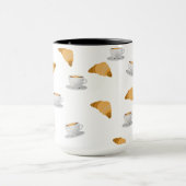 Koffie en Croissant Patroon Mok (Midden)