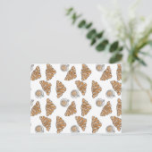 Koffie en croissants briefkaart (Staand voorkant)