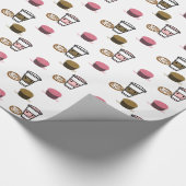 Koffie en cupcakes cadeaupapier (Hoek)
