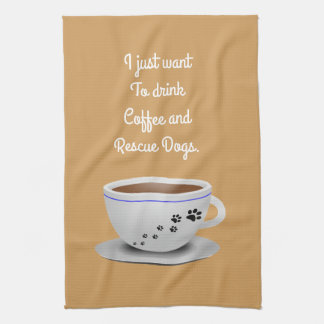 Koffie- en Dogs Kitchen Towel Theedoek