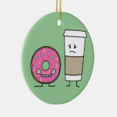 Koffie en donut keramisch ornament (Rechts)