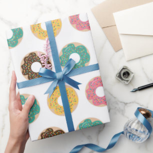 Koffie en Donut Patroon Cadeaupapier