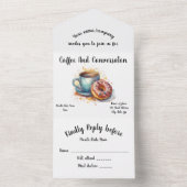 Koffie en donuts all in one uitnodiging (Binnen)