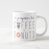 "Koffie en donuts" Jumbo-Mok Jumbo Mok (Rechts)