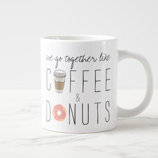 "Koffie en donuts" Jumbo-Mok Jumbo Mok (Rechts)