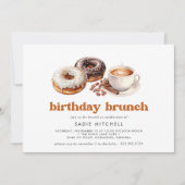 Koffie en Donuts | Plezier elke leeftijd verjaarda Kaart (Voorkant)