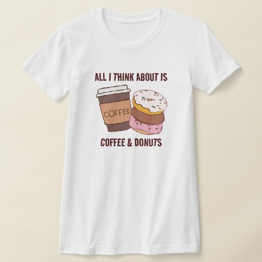 Koffie en donuts t-shirt (Laagn)