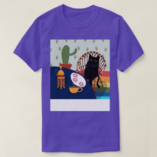 Koffie en donuts t-shirt (Design voorkant)