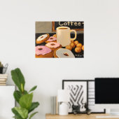 Koffie en donuts van Celestine Poster (Thuiskantoor)