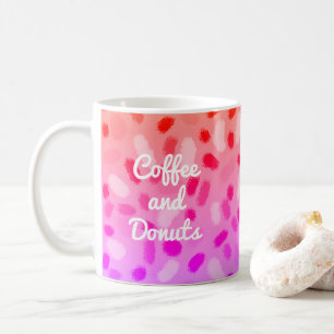 Koffie en Donuts Veelkleurig Feestelijk Ontwerp Koffiemok