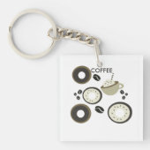 Koffie- en donutsnoeren   sleutelhanger (voorkant)