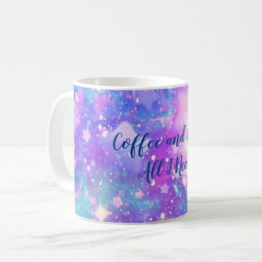 Koffie en DP is alles wat ik nodig heb Koffiemok (Voorkant links)