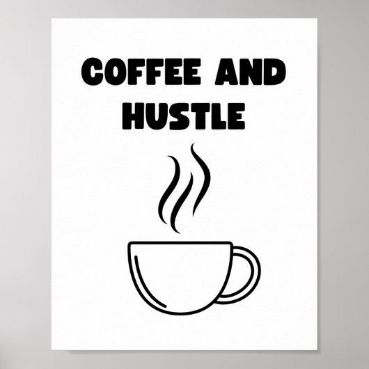 Koffie en drukte Wall Art Poster (Voorkant)
