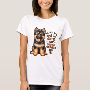 Koffie en Duitse herder T-shirt