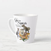 Koffie en eekhoorntjes - Funny Squirrel Lover Latte Mok (Linkerhoek)