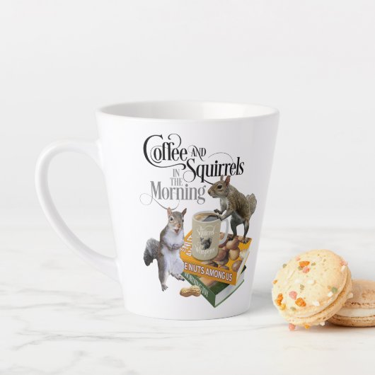 Koffie en eekhoorntjes - Funny Squirrel Lover Latte Mok (In situ)