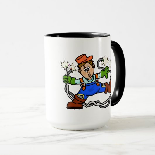 Koffie- en elektriciteitstechnicus of Lineman-Mok Mok (Voorkant rechts)