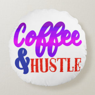 Koffie en Geharrewar Ronde Kussen
