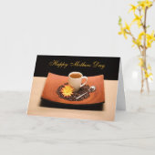 Koffie en Gele Daisy Moederdag Kaart (Gele Bloem)