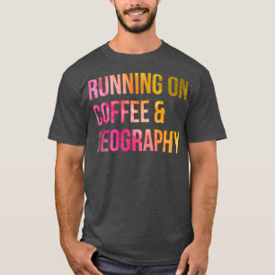 Koffie en geografische ligging in Waterverf T-shirt