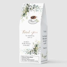Koffie en groen thema Douche gebrande koffie