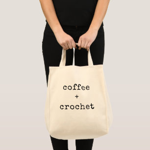Koffie en Haken Funny Garensliefhebbers Aangepaste Tote Bag
