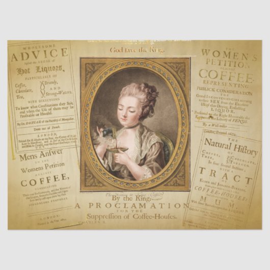 Koffie en hete likeuren tissuepapier (Voorkant)