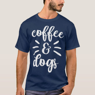 Koffie en honden funny Graphic T-shirt voor heren