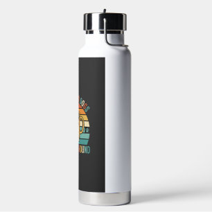 Koffie en Honden Retro Pug Liefhebber Waterfles