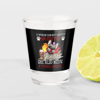 Koffie- en hondenkoffie en Franse bulledog-cadeaut Shot Glas