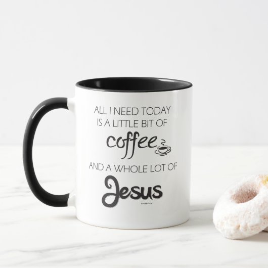 Koffie en Jezus Mok (Met donut)
