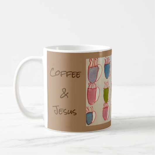 Koffie en Jezus mok (Links)