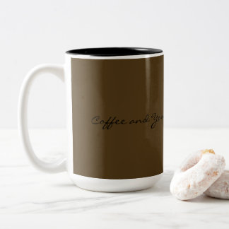 Koffie en jij tweekleurige koffiemok