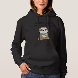 Koffie en kalveren van dieren hoodie
