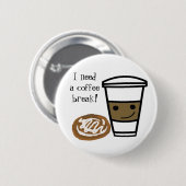 Koffie en kaneel Bun Ronde Button 5,7 Cm (Voorkant /achterkant)
