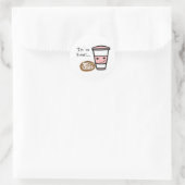 Koffie en kaneel Bun Ronde Sticker (Tas)