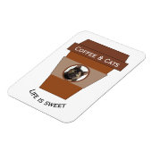 koffie en katten - Het leven is lekker Magneet (Linkerzijde)