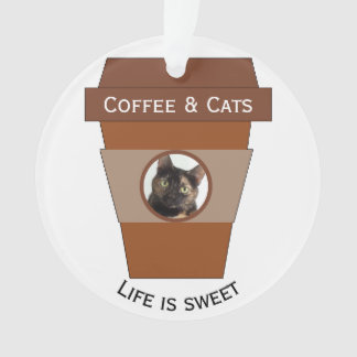 koffie en katten - Het leven is lekker Ornament