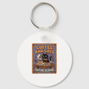 Koffie En Katten Kat Thee Bladeren Koffie Geluks L Sleutelhanger