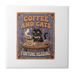 Koffie En Katten Kat Thee Bladeren Koffie Geluks L Tegeltje