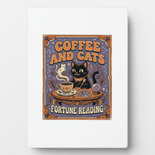 Koffie en katten kat theebladeren koffie geluksvoo fotoplaat