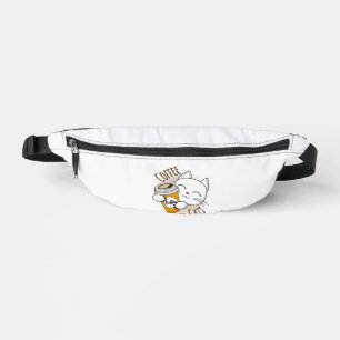 Koffie en katten, koffie, kat, katten, kitten heuptasje