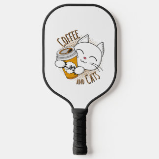 Koffie en katten, koffie, kat, katten, kitten pickleball paddle