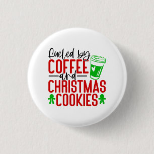 Koffie en kerstkoekjes - 56580 ronde button 3,2 cm