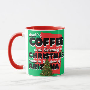 Koffie en kerstliedjes in Arizona Mok