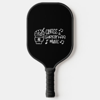 Koffie en kerstmuziek pickleball paddle