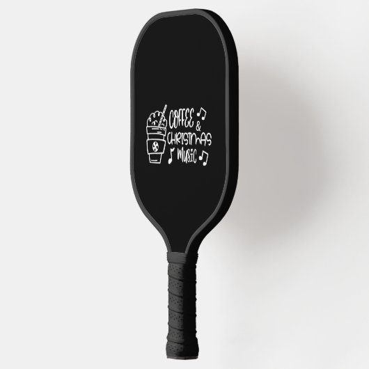 Koffie en kerstmuziek pickleball paddle (Links)
