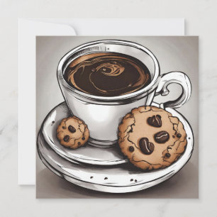 Koffie en koekjes kaart
