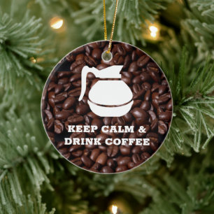 Koffie en koffie in de Drink houden Keramisch Ornament